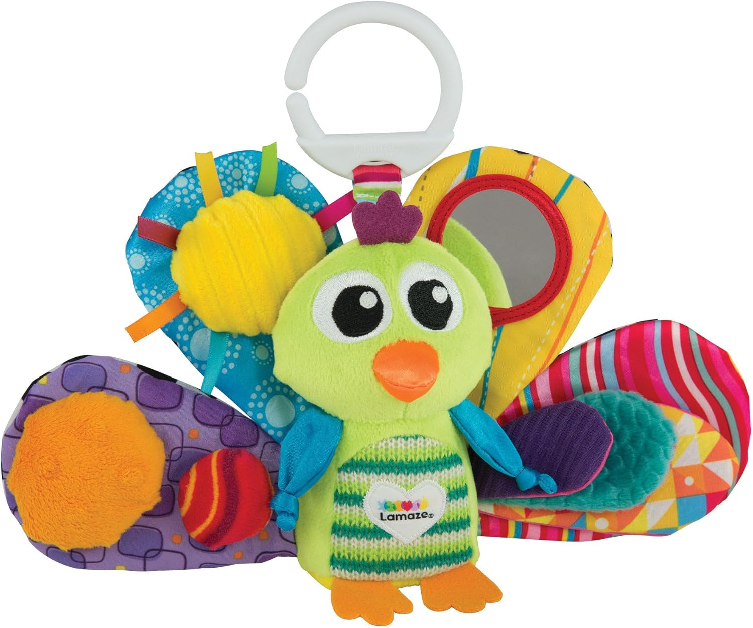 Lamaze Jouet Bébé "Freddie la Luciole" Clip & Go, Jouet de Haute Qualité pour les Tout-Petits, Pendentif Grip pour Renforcer la Relation Parent-Enfant, Dès 0 Mois, Multiples Couleurs Jouets Bébé Naty Shop Jaques Le Paon