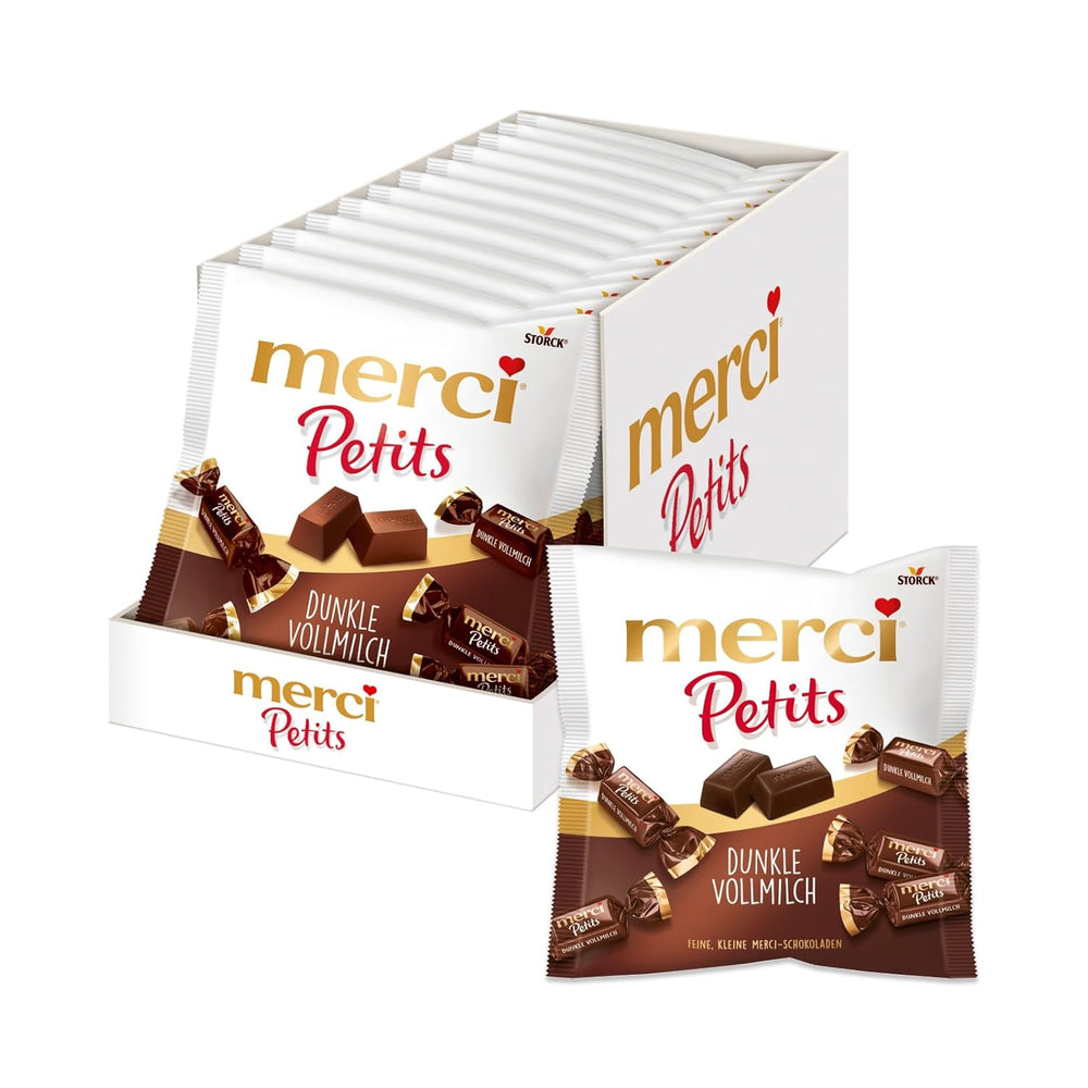 Merci Petits Crème au Café - 12 x 125 g - Petits Pralinés au Chocolat Blanc sur Chocolat Fin avec Crème au Café - Pralinés au Chocolat Emballés Individuellement