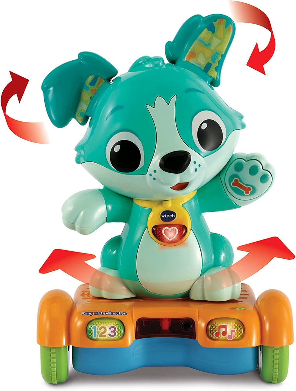 Vtech Baby Catch Me Puppy - Le chiot hoverboard motorisé encourage le mouvement - Avec des oreilles mobiles, des chansons, des sons et du contenu d'apprentissage - Pour les enfants âgés de 12 à 36 mois Bebe Toys Naty Shop