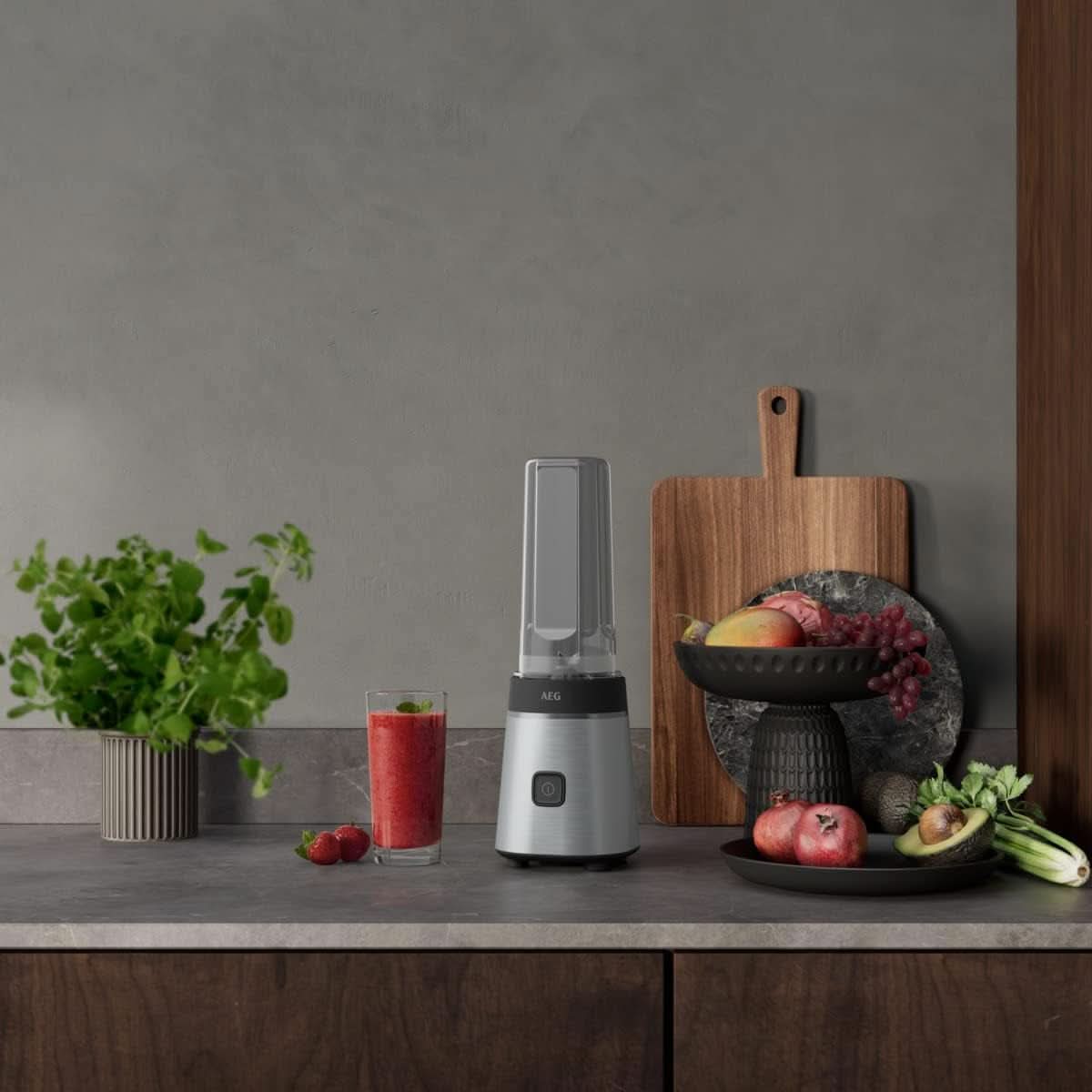 Mixeur sur socle AEG SB3-1-2S, 300 W, 2 niveaux de vitesse, tasse portable Mère et Enfant Naty Shop