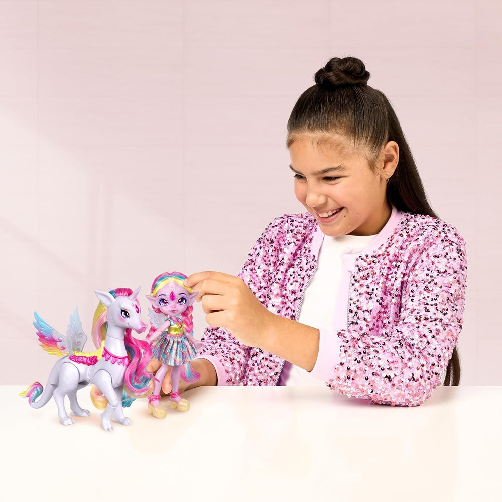 Magic Pixlings Pop + Pony Set avec chiot et poney - Magic Unboxing mit speziellen Zaubern - Chien avec langen Mähnen zum Kämmen - Kinder ab 3 Jahren behrumt - MG104000