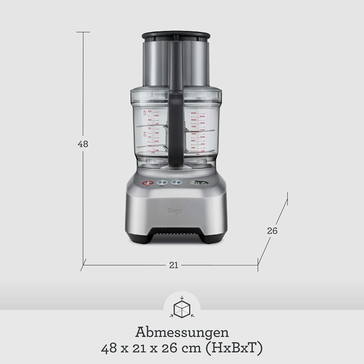 Sage Appliances SFP820 the Kitchen Wizz Peel Und Dice, Küchenmaschine, 2000 Watt Mère et Enfant Naty Shop