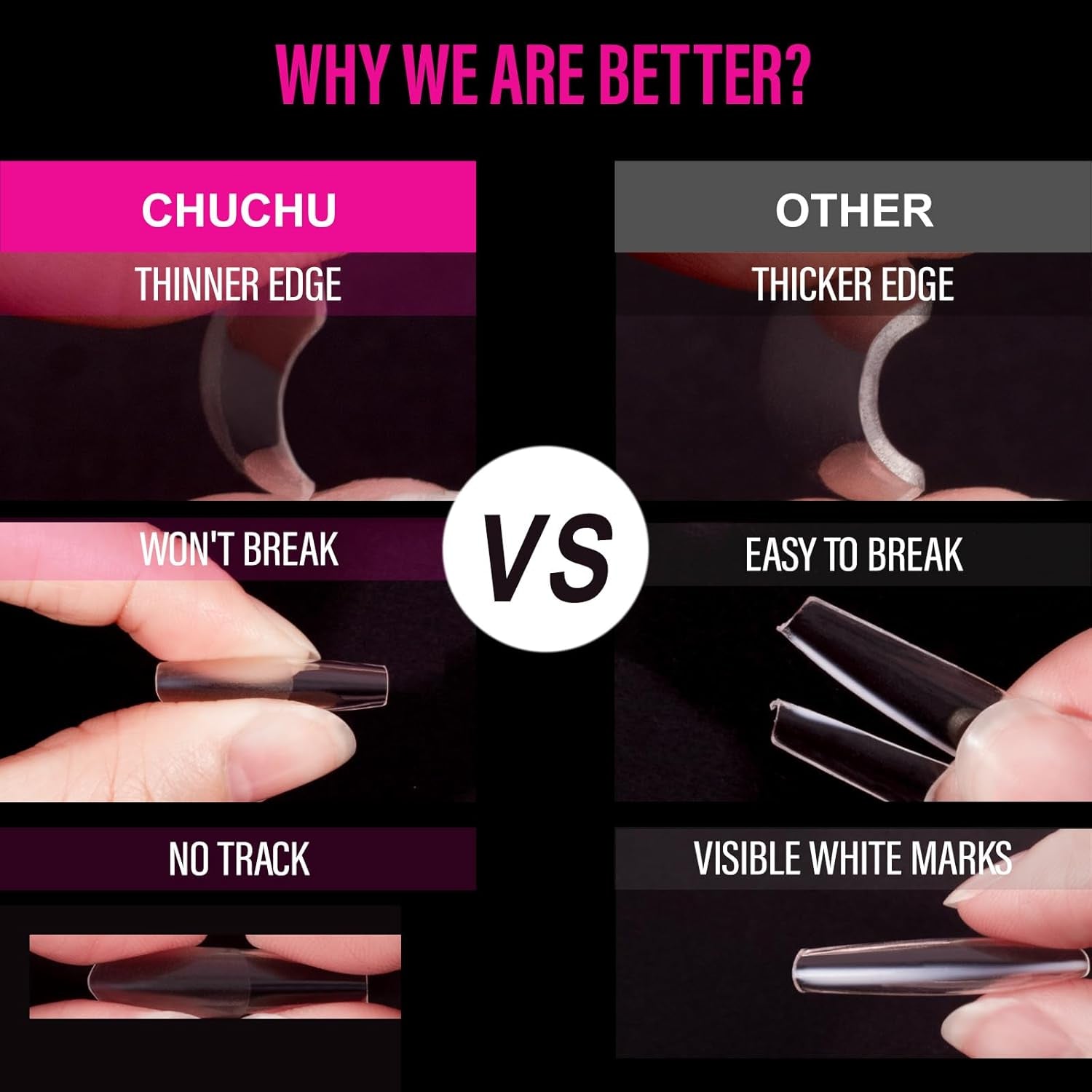 Types d'ongles en Gel moyen Ballerine, 504 pièces: pointes d'ongles en Gel PMMA, Extensions d'ongles, ongles artificiels, 12 tailles