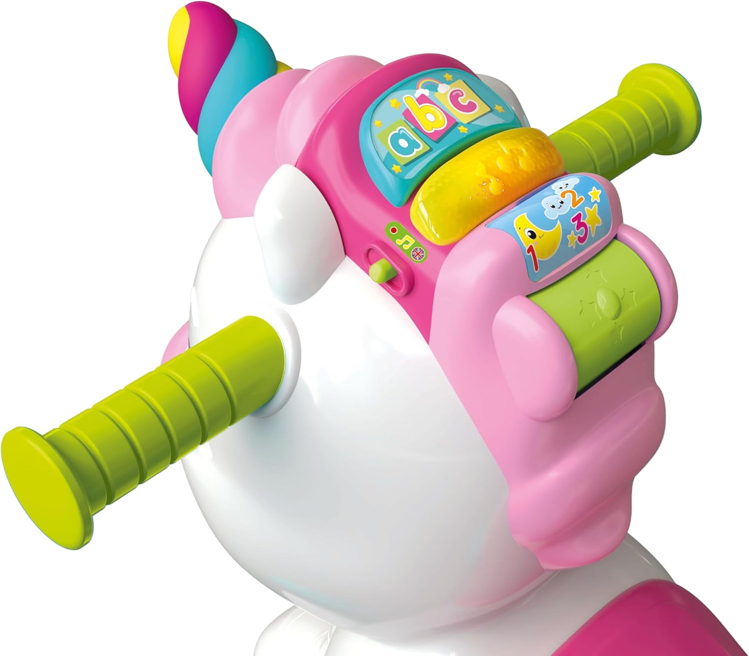 Balançoire licorne Baby Clementoni - Animal à bascule 3 en 1 avec centre d'activités interactif pour les enfants à partir de 12 mois - Jouet sensoriel et moteur 17883 Bebe Toys Naty Shop