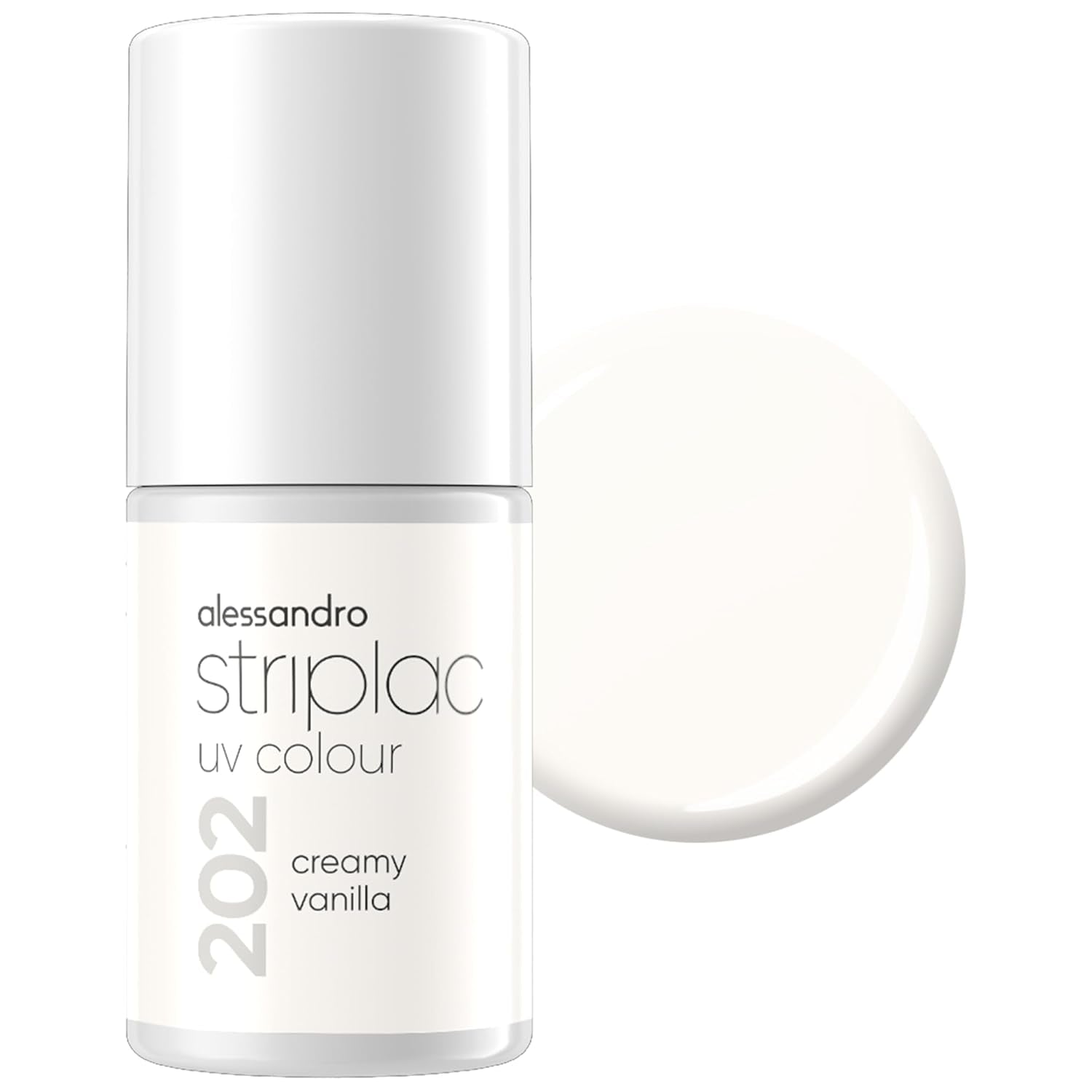 Vernis à ongles UV Alessandro Striplac White Honeymoon - Délicat et longue tenue - S'enlève facilement grâce à la technologie de retrait - Vegan et cruelty-free - 8 ml
