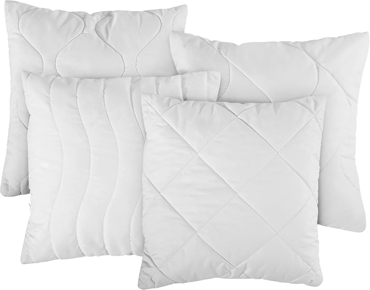 Traumnacht Oreiller roulette confortable, Lot de 4 oreillers, Avec housse matelassée et rembourrage en mousse, 40 X 40 cm, Certifié Oeko-Tex, Fabriqué selon la norme de qualité allemande Oreillers standard Naty Shop Titre par défaut