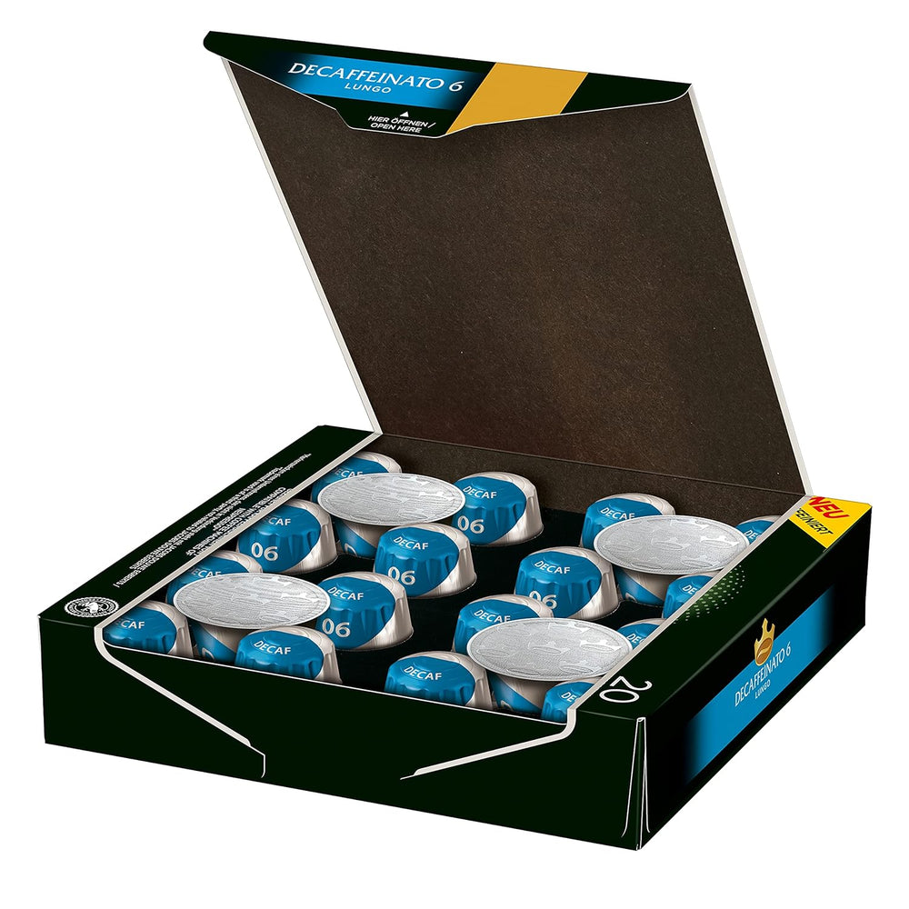 Capsules de café Lungo Classico, intensité 6 sur 12, 10 x 20 tasses & Capsules de café Lungo Decaffeinato - intensité 6- 200 capsules compatibles Nespresso, 10er Pack, 10 x 20 tasses