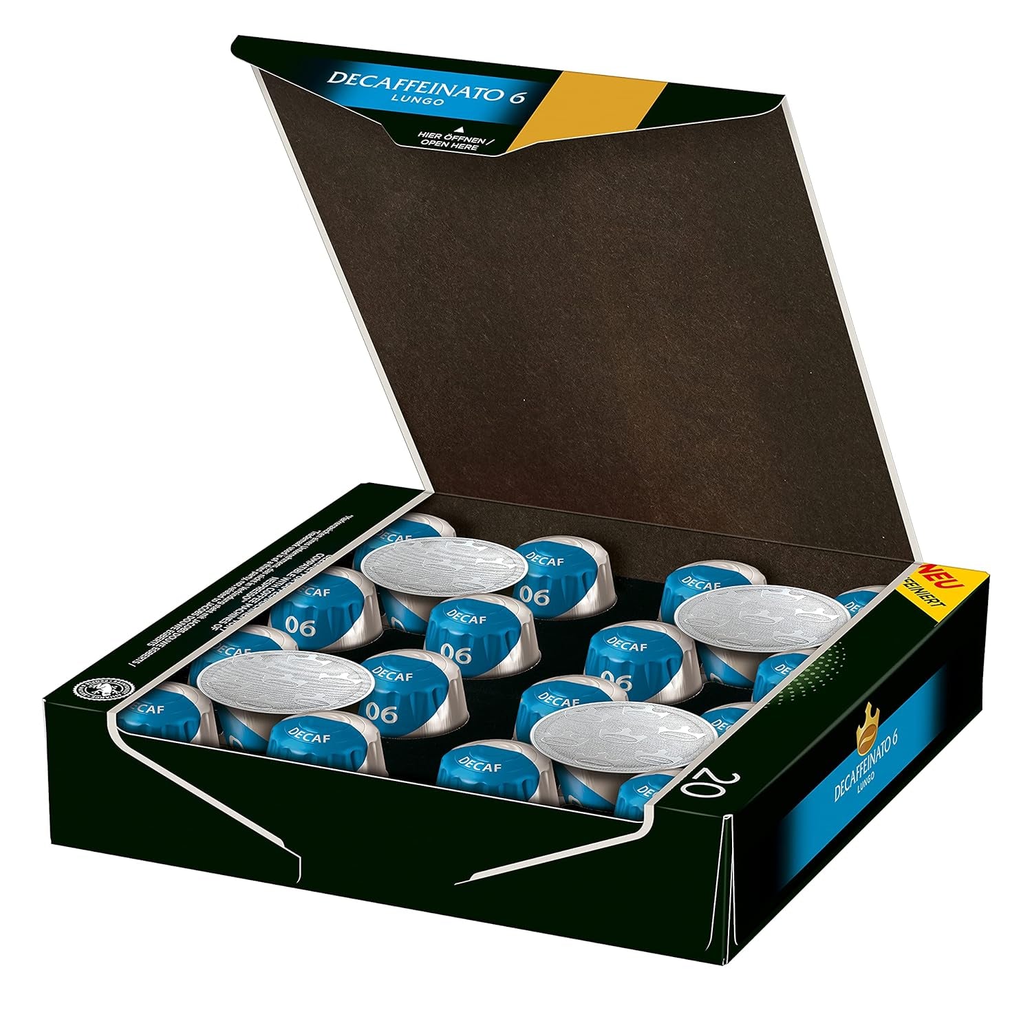 Jacobs Kaffeekapseln Krönung Crema, 10er Pack, 10 x 20 Getränke, 1040 g & Kaffeekapseln Lungo Decaffeinato- Intensität 6-200 Nespresso compatible Kapseln, 10er Pack, 10 x 20 Getränke