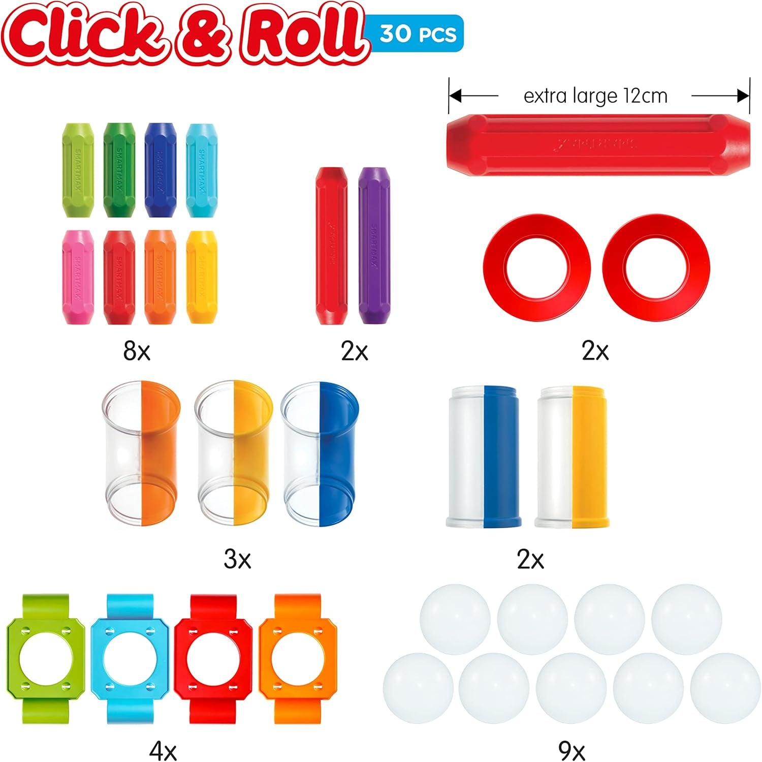 SMX404 Magnet-Konstruktionsbaukasten, 3 years to 99 years, Mehrfarbig, Pequeño