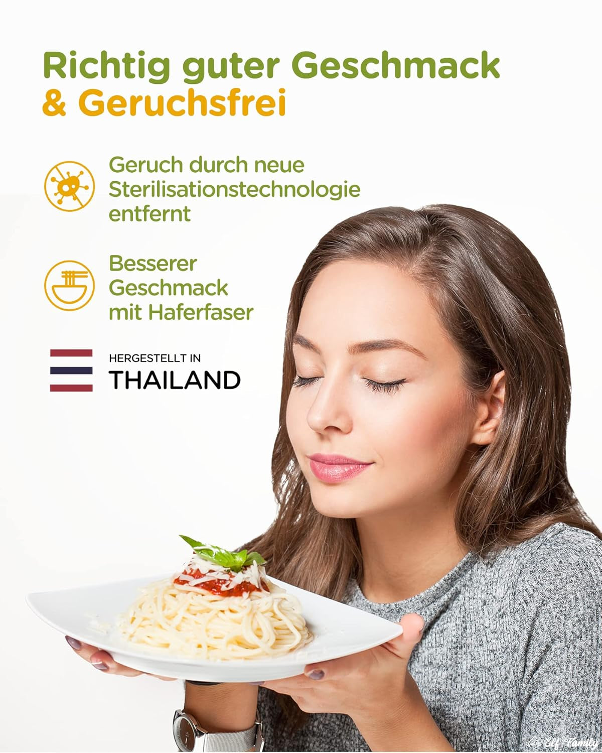 Nouilles Konjac de qualité supérieure de Thaïlande, végétaliennes, sans gluten – 240 g x paquet de 6 (12 paquets), nouilles Shirataki de la famille Elf, nouilles instantanées, pâtes/céto/faible teneur en glucides/faible teneur en calories/sans sucre – Spaghetti et fettuccine