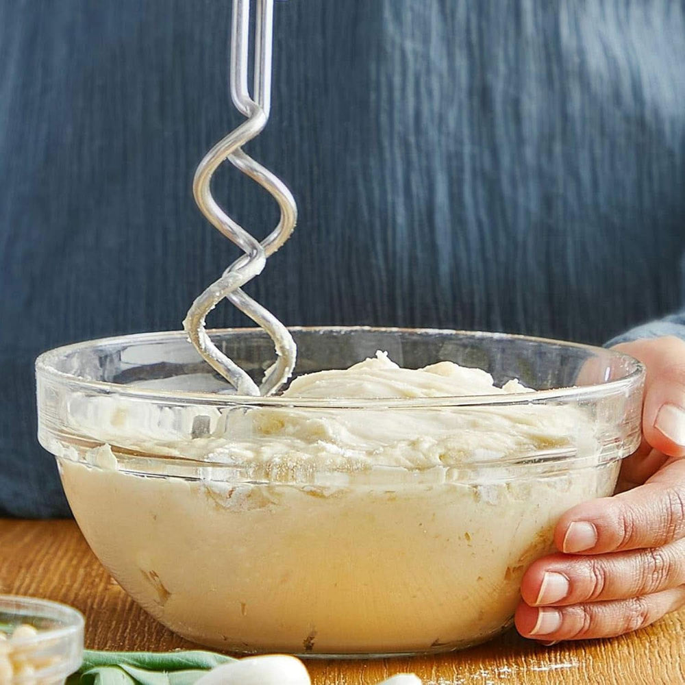 Bosch Hausgeräte Handrührer Clevermixx MFQ24200, 2 Rührbesen, 2 Spülmaschinengeeignet, 4 Stufen, Leicht, Leise, 400 W Blanc/Edelstahl Cuisine Naty Shop