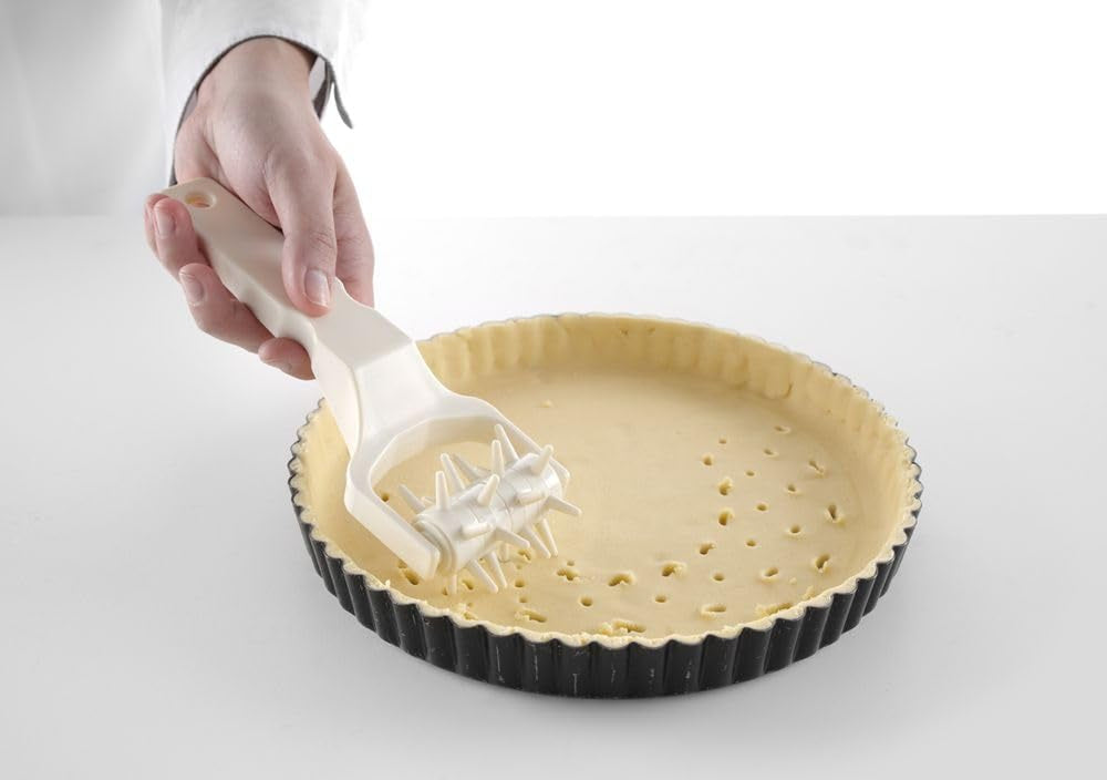 HENDI Rouleau à pâte, coupe-pâte, coupe-grille de pâte, pour plans de travail humides de gâteaux et de pâte à pâtisserie ainsi que de pâte à pizza, 77 x 210 mm, polypropylène