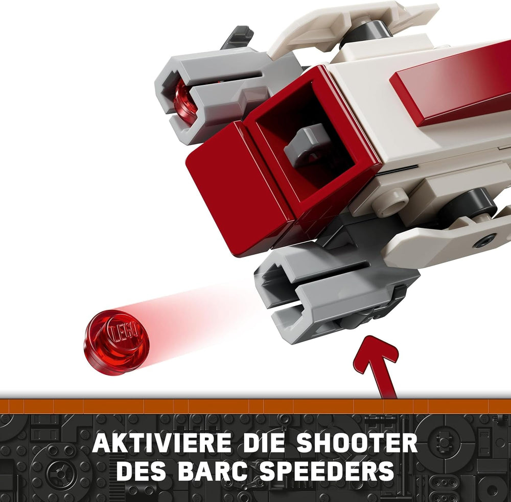 LEGO Star Wars S'échapper avec le BARC Speeder, l'ensemble Mandalorien, vélo jouet avec side-car, comprend les figurines Kelleran Beq et Grogu, cadeau pour garçons et filles à partir de 8 ans 75378 Ensembles de construction Beuche den LEGO-Store