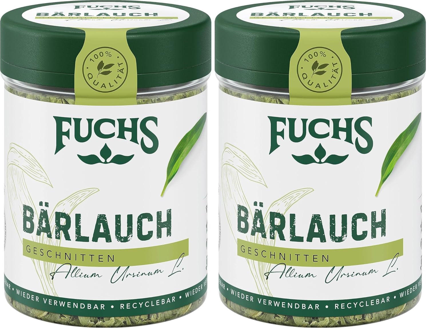 Fuchs Gewürze - Bärlauch geschnitten - würzige Schärfe für Quark-Dips, Frischkäse oder Risotto - ingrédients naturels - 8 g dans une dose variable, recyclable