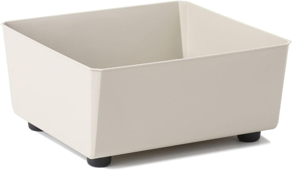 Jardinieră dreptunghiulară LAMELA cu picioare elegante – Ghiveci gri cu aspect de beton, fabricat din plastic robust, 37x17 cm, 6L – Rezistent la intemperii și ușor de curățat – Pentru interior și exterior