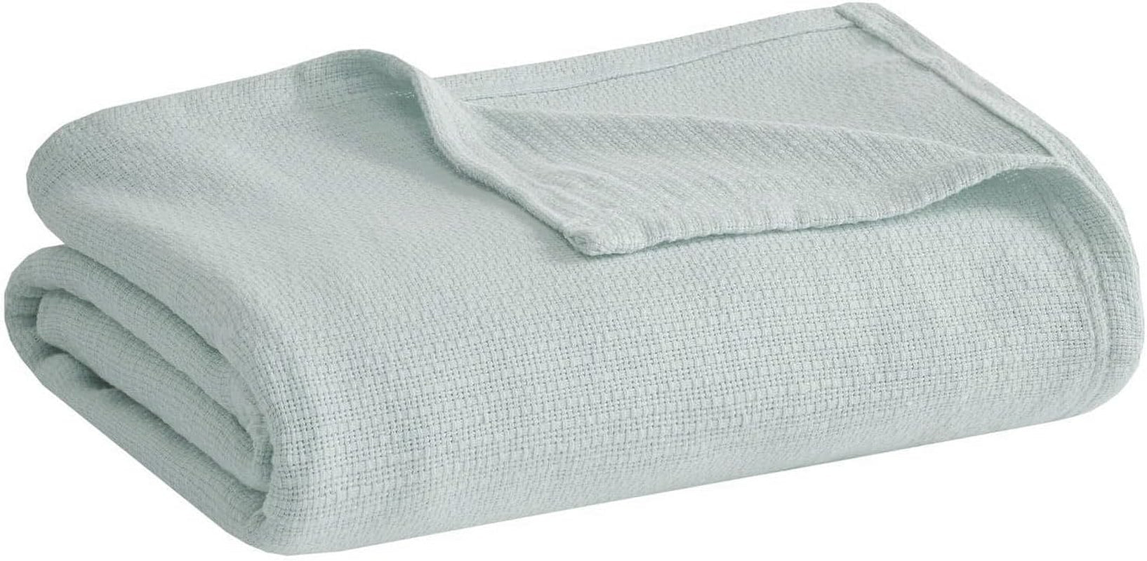 Madison Park Freshspun Wicker Twin Couverture en coton gris pour lits et couettes Madison Park King Bleu