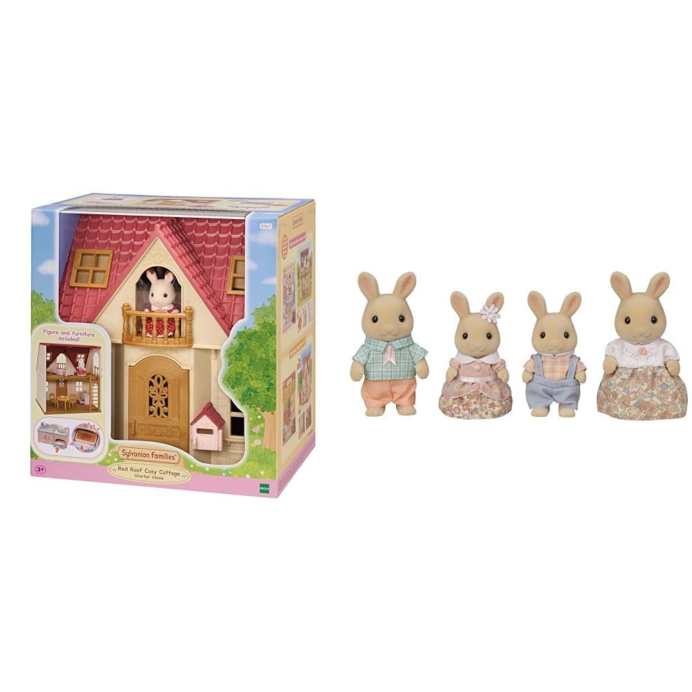 L5567 NOUVEAU Starter House, multicolore L5706 Milk Bunny Family - Figurines de maison de poupée