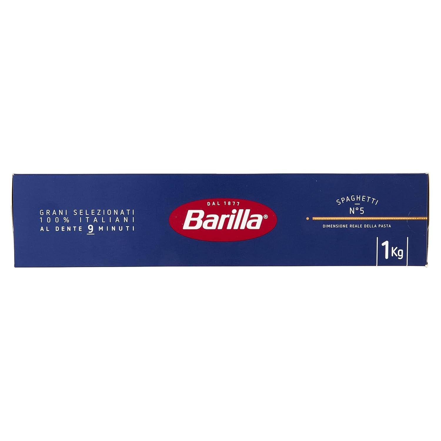 Pâtes Barilla Classic Spaghetti No. 5 à base de blé dur de haute qualité, toujours al dente (1 x 1 kg)