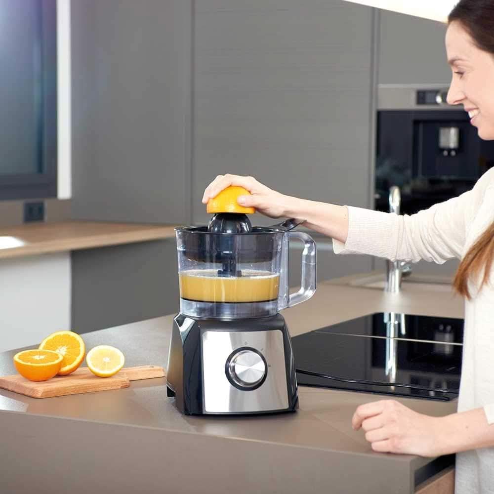 Black+Decker BXFPA1200E - Machine de cuisine 1.200W, Cuisinière 1.5L, 2 Vitesses/Fonction Turbo, +8 Pièces de rechange, Anti-Fingerprint-Edelstahlobreflchen, Klingen Und Scheiben Aus Edelstahl; Sans BPA Mère et Enfant Naty Shop