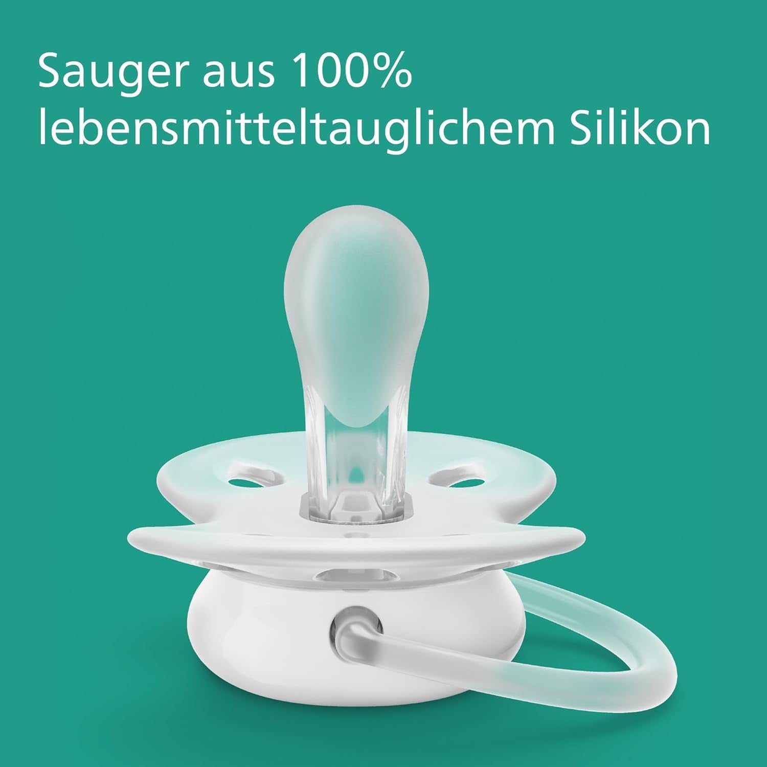 Sucettes Philips AVENT Ultra Soft - paquet de 4 sucettes extra douces sans BPA pour bébés âgés de 0 à 6 mois, comprenant étui de transport et stérilisation (Modèle SCF091/35)