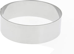 - Inel rotund pentru desert din oțel inoxidabil - Diametru 10 cm, Înălțime 4,5 cm - 3989.10, Argint