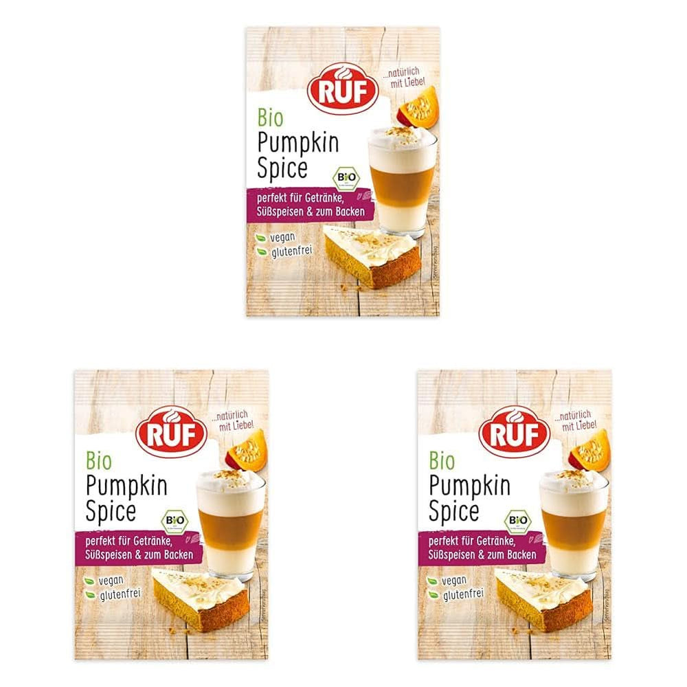 Zeste de citron bio RUF Flavours Naty Shop Citrouille aux épices 3 x 10 grammes