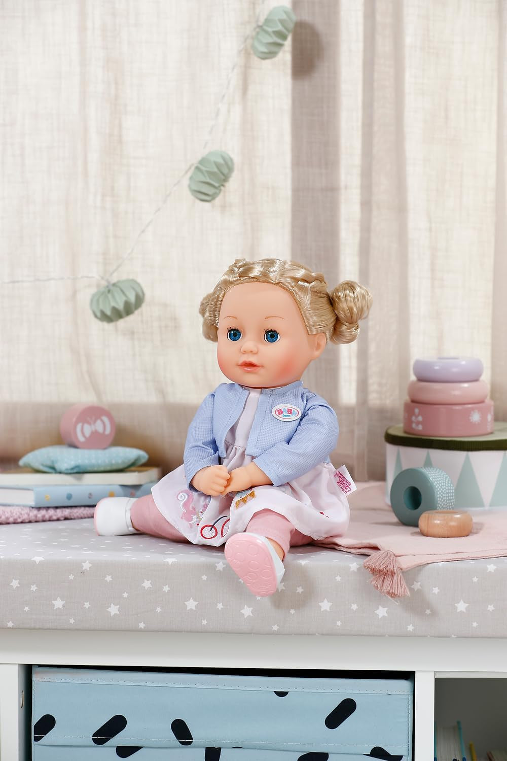 BABY born Sophia Rose - Poupée douce 36 cm - Poupée aux cheveux blonds de haute qualité et aux yeux endormis - Convient aux enfants à partir de 1 an