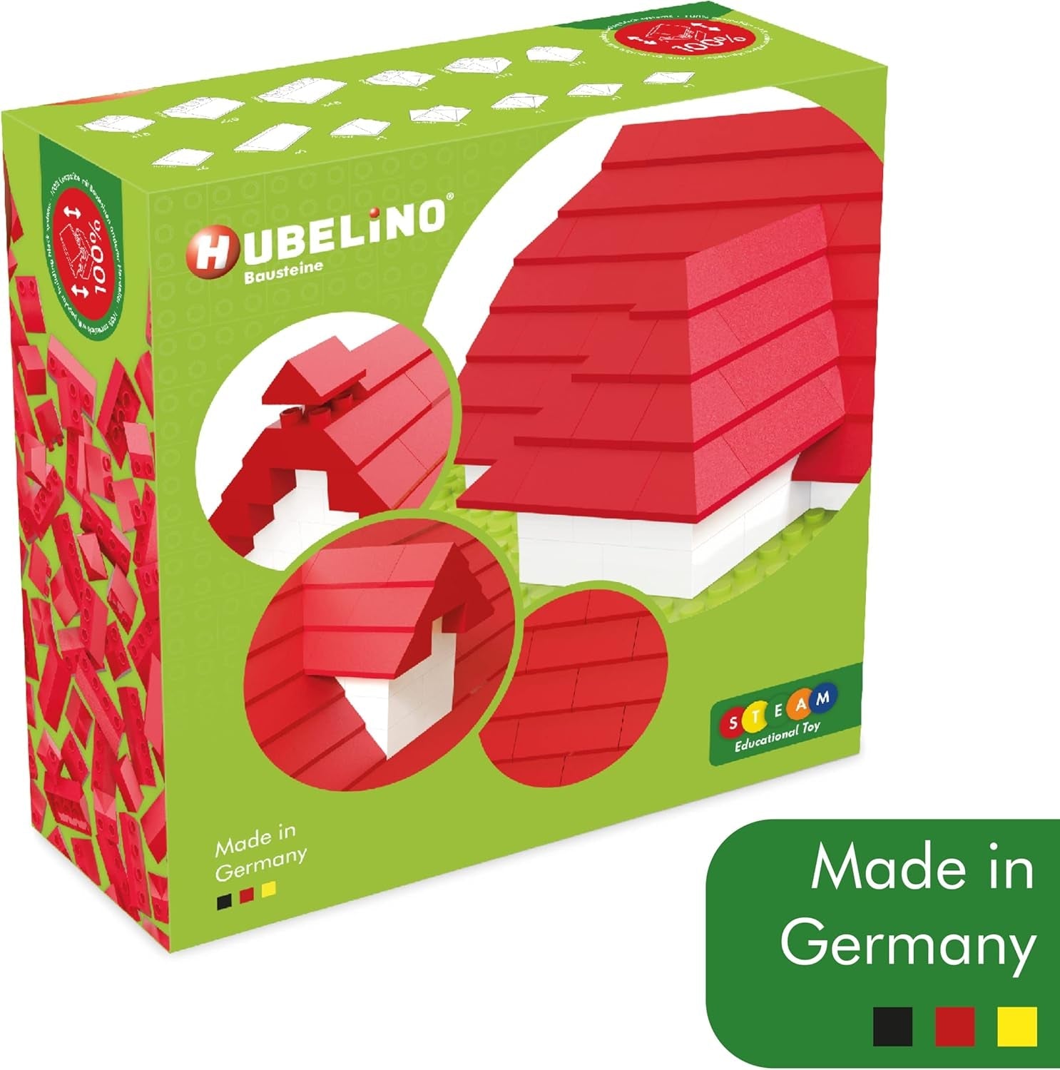 Hubelino 124-teiliges Dachsteine Set