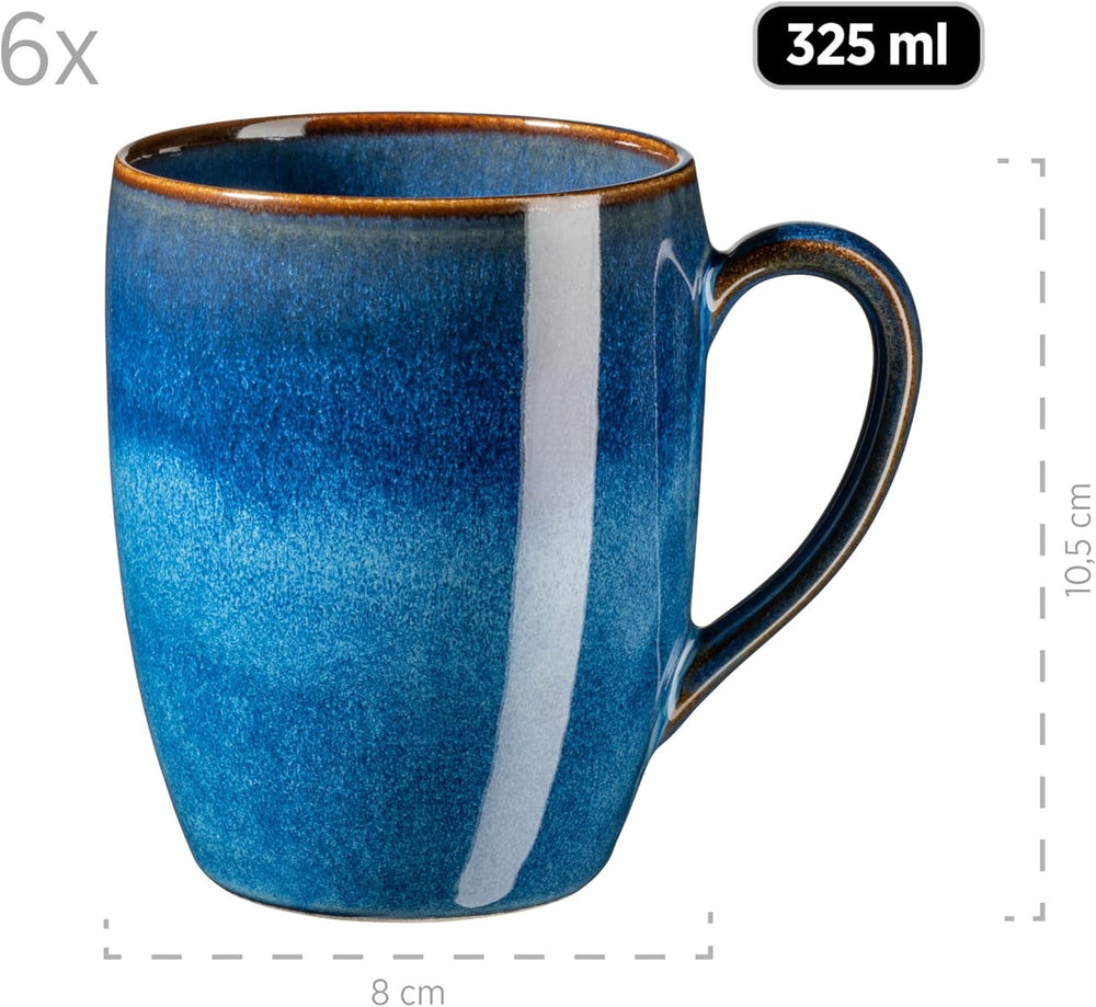 MÄSER Frühstücksset, Keramik OSSIA, Königsblau Services de table Naty Shop