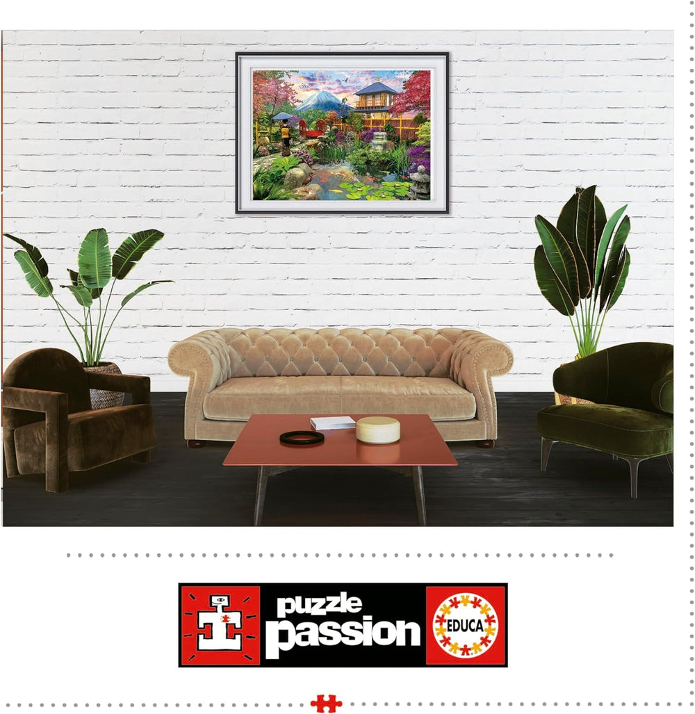 Educa - Puzzle de 1500 pièces pour adultes | Le jardin japonais. Dimensions : 85 X 60 cm. Comprend de la colle pour puzzle Fixpuzzle. Depuis 14 ans (19937) Puzzle Naty Shop
