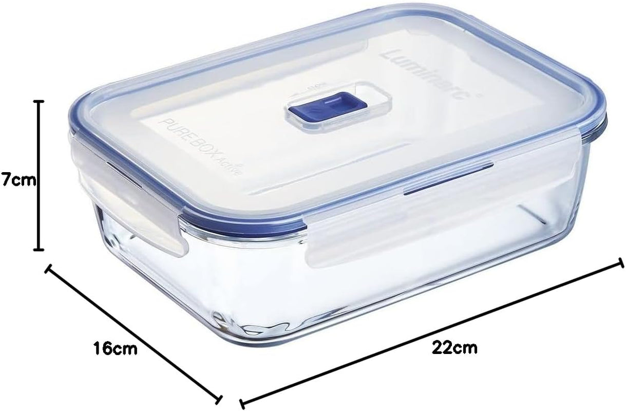 Conteneurs hermétiques rectangulaires Pure Box Active - 197cl Bicolore Boîtes de conservation alimentaire Naty Shop