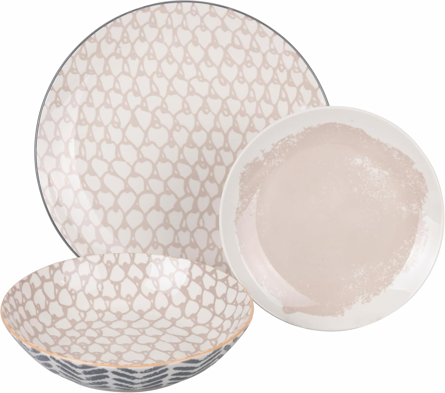 Soho Ensemble de 18 pièces en porcelaine, 6 places assises