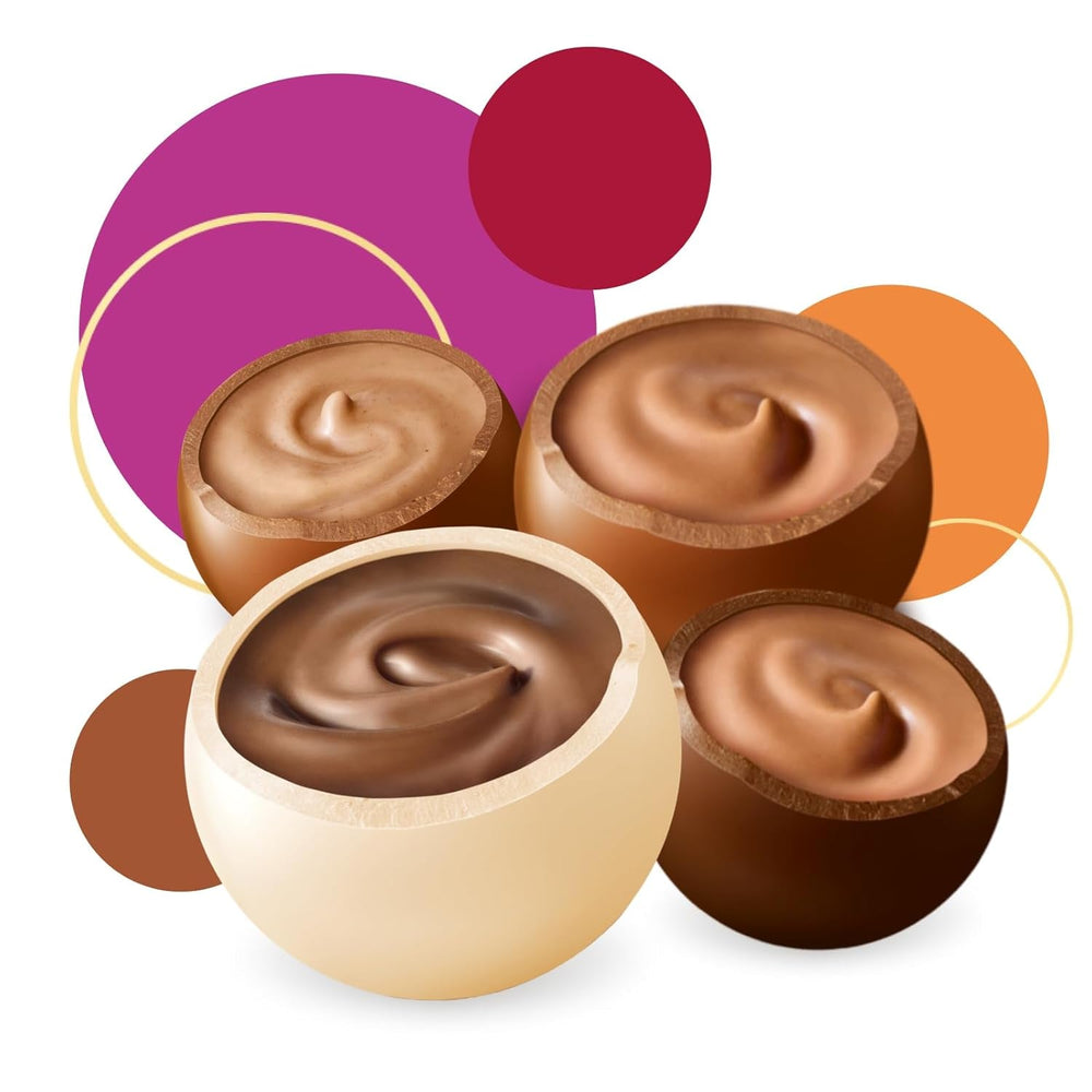 merci lovelies Cremos – 1 x 185 g – Cutie de praline cu 4 specialități de ciocolată umplute – Bile de ciocolată pentru a fi împărțite și oferite cadou