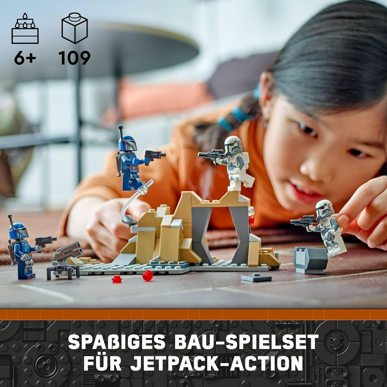 LEGO Star Wars : Mandalorian Ambush on Mandalore Battle Pack, jouet de construction d'aventure pour enfants, ensemble d'action à collectionner, idée cadeau pour garçons et filles 75373 Jeux de construction Besuche den LEGO-Store