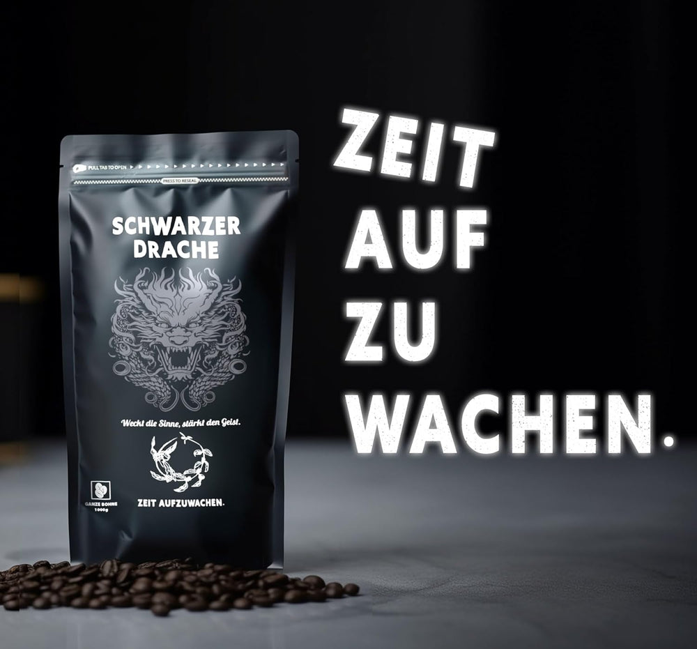 Black Dragon Espresso 100% Robusta - Grains de café torréfiés extra forts - Café très fort et corsé à haute teneur en caféine - Expresso très fort
