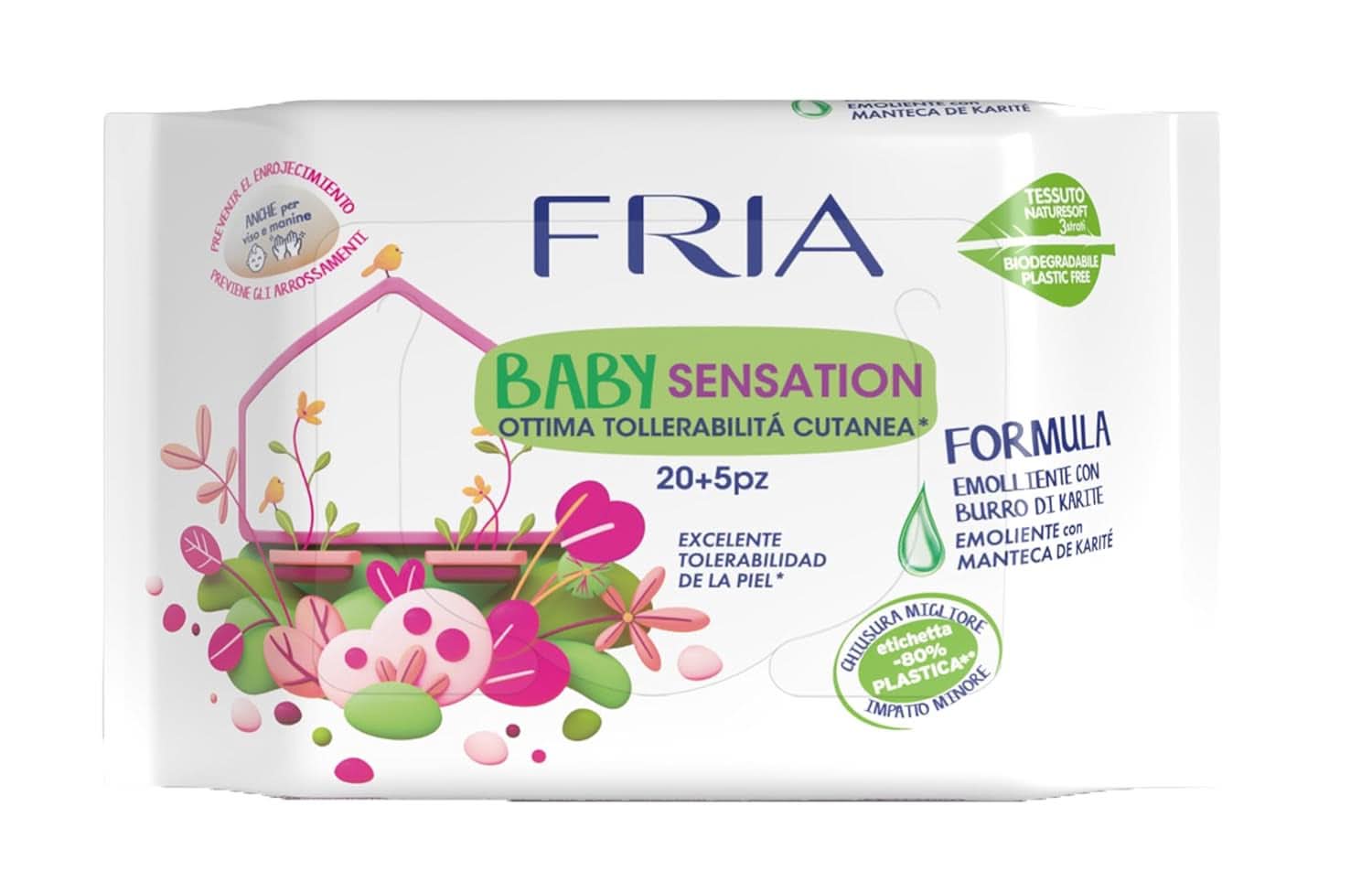 Fria Baby Sensation lingettes nettoyantes Lingettes humides bébé Naty Shop