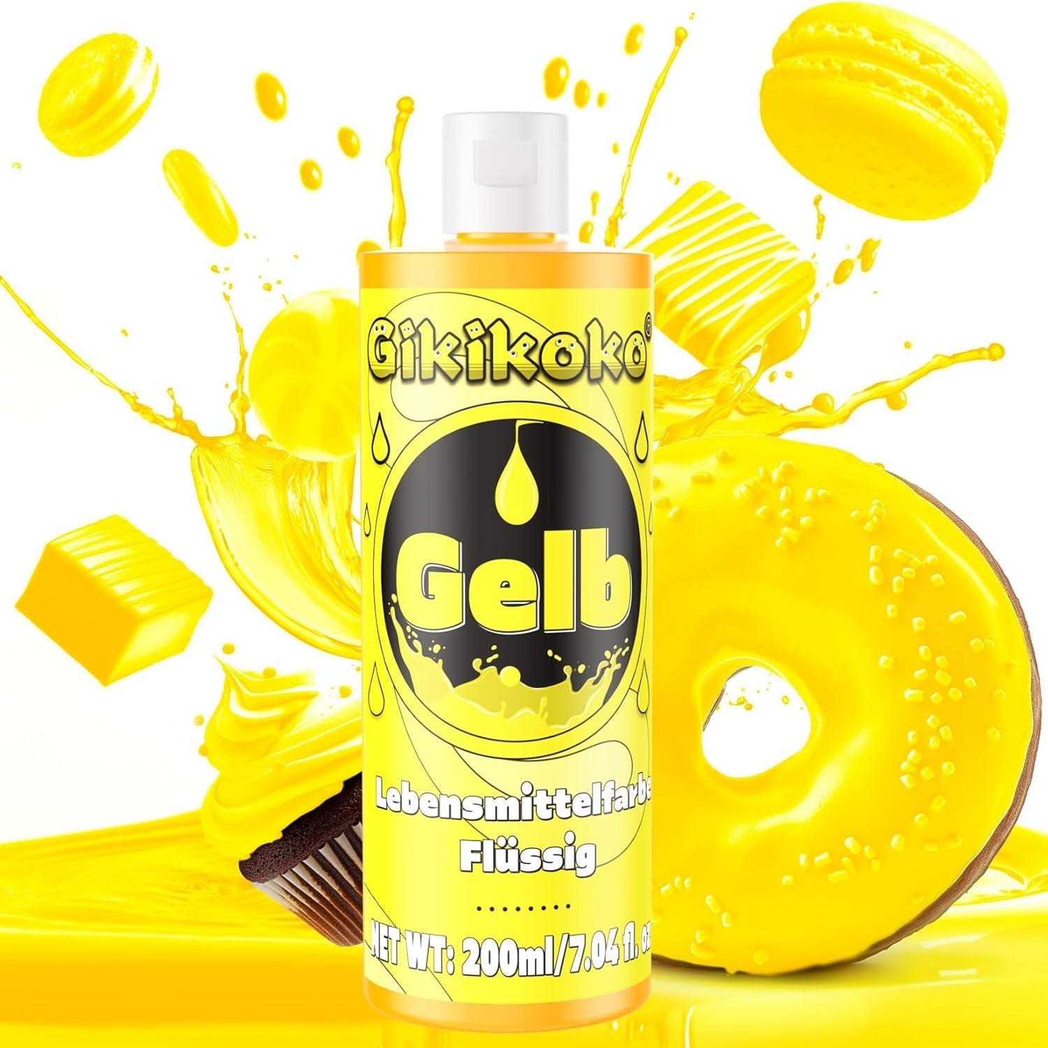 Colorant alimentaire - Gikikoko 200 ml colorant alimentaire liquide, très concentré, colorant alimentaire pour pâtisserie, macarons, gâteaux, gelée, fondant, biscuits, slime DIY (violet)