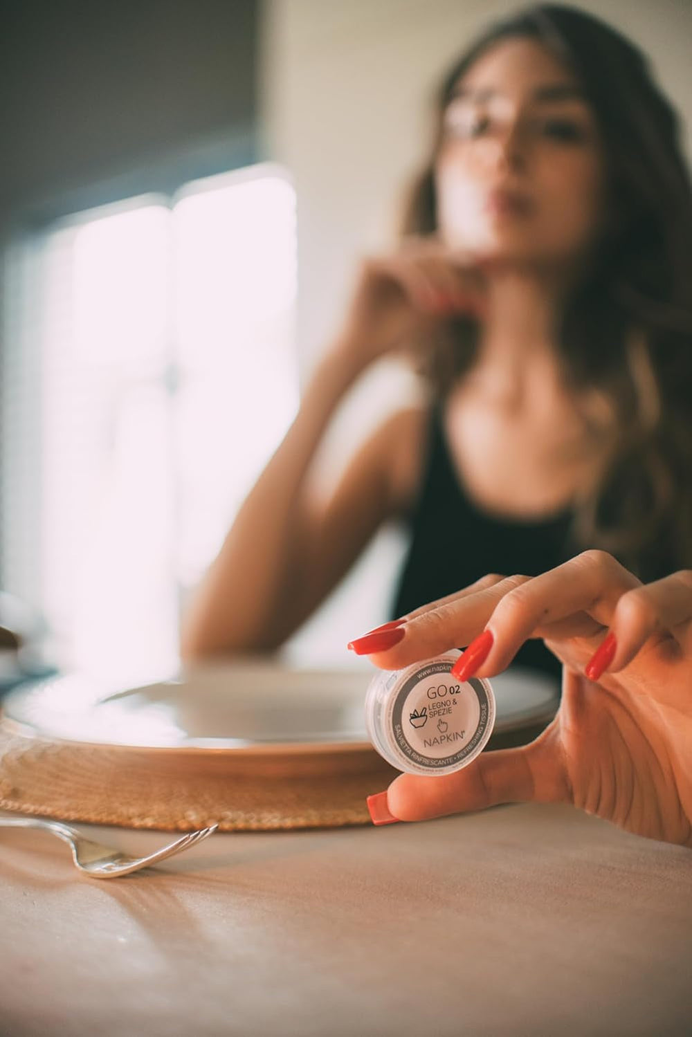 Go NPKGO00612 Lingettes nettoyantes en capsules au thé vert, viscose, blanc, paquet de 12