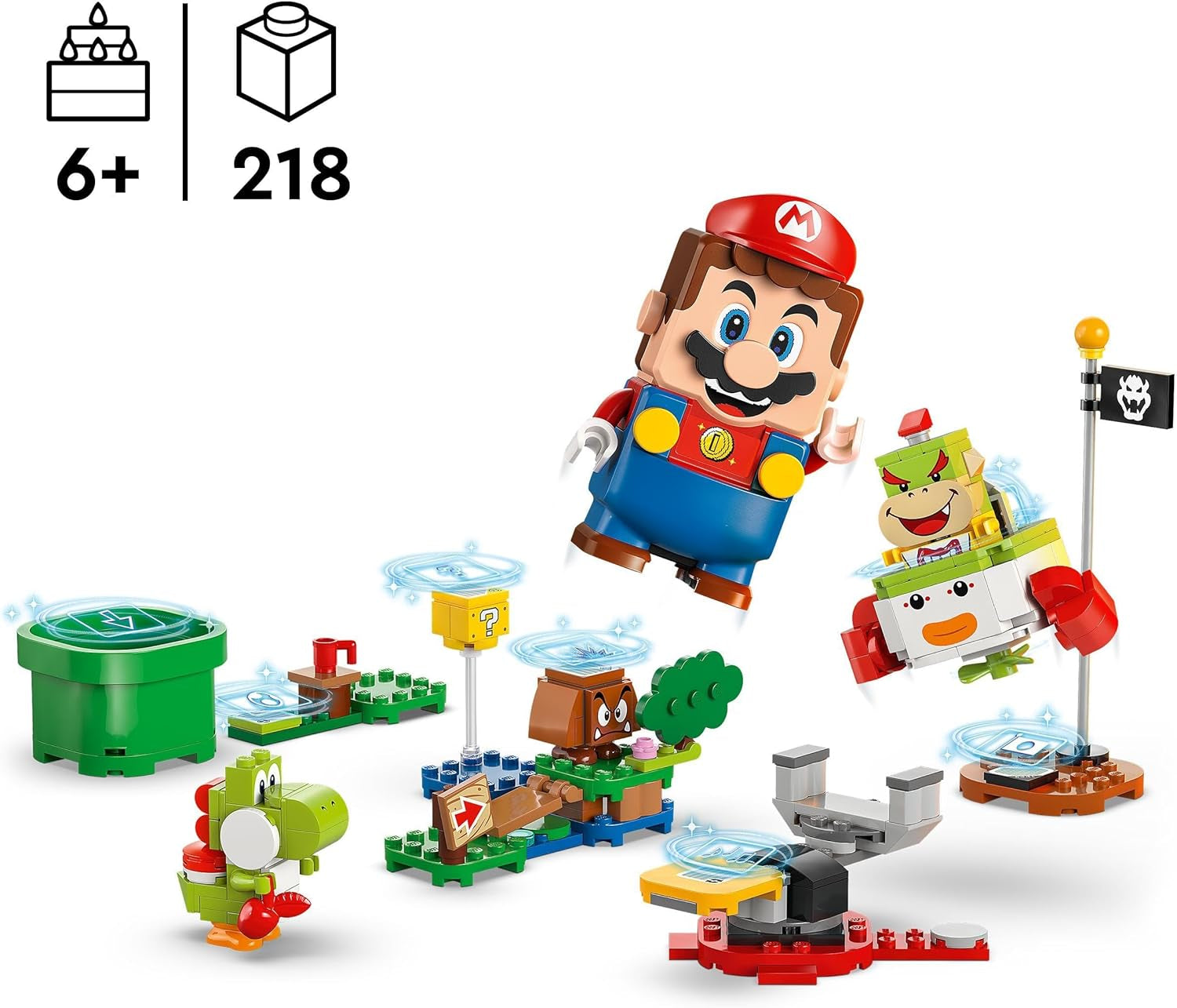 LEGO Super Mario Adventure avec Mario interactif, ensemble de chariot de clown junior, jouet Yoshi, cadeau Nintendo pour garçons, filles et joueurs à partir de 6 ans 71439 Ensembles de construction Besuche den LEGO-Store
