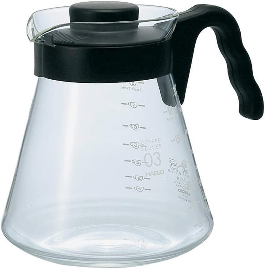 4977642019126 Carafe pour servir le café V60 700 ml VCS-02B, verre, incolore, 17,3 x 14,1 x 13 cm