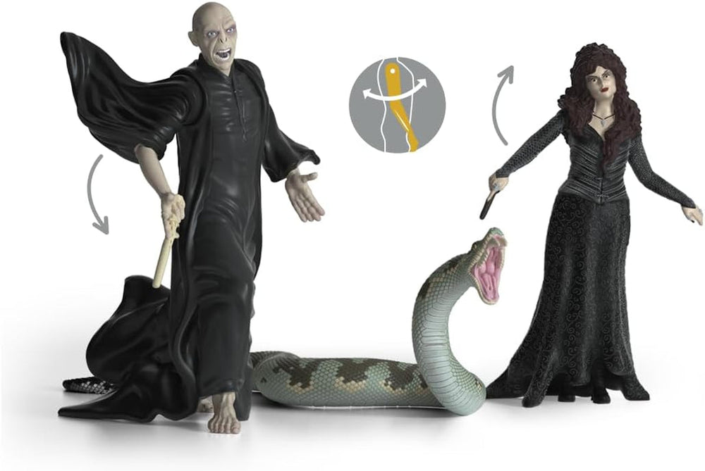 Schleich 42684 Lord Voldemort, Nagini & Bellatrix Lestrange, Dès 6 ans, HARRY POTTER - figurine de jeu, 21 X 16 X 18 cm Figurines Naty Shop