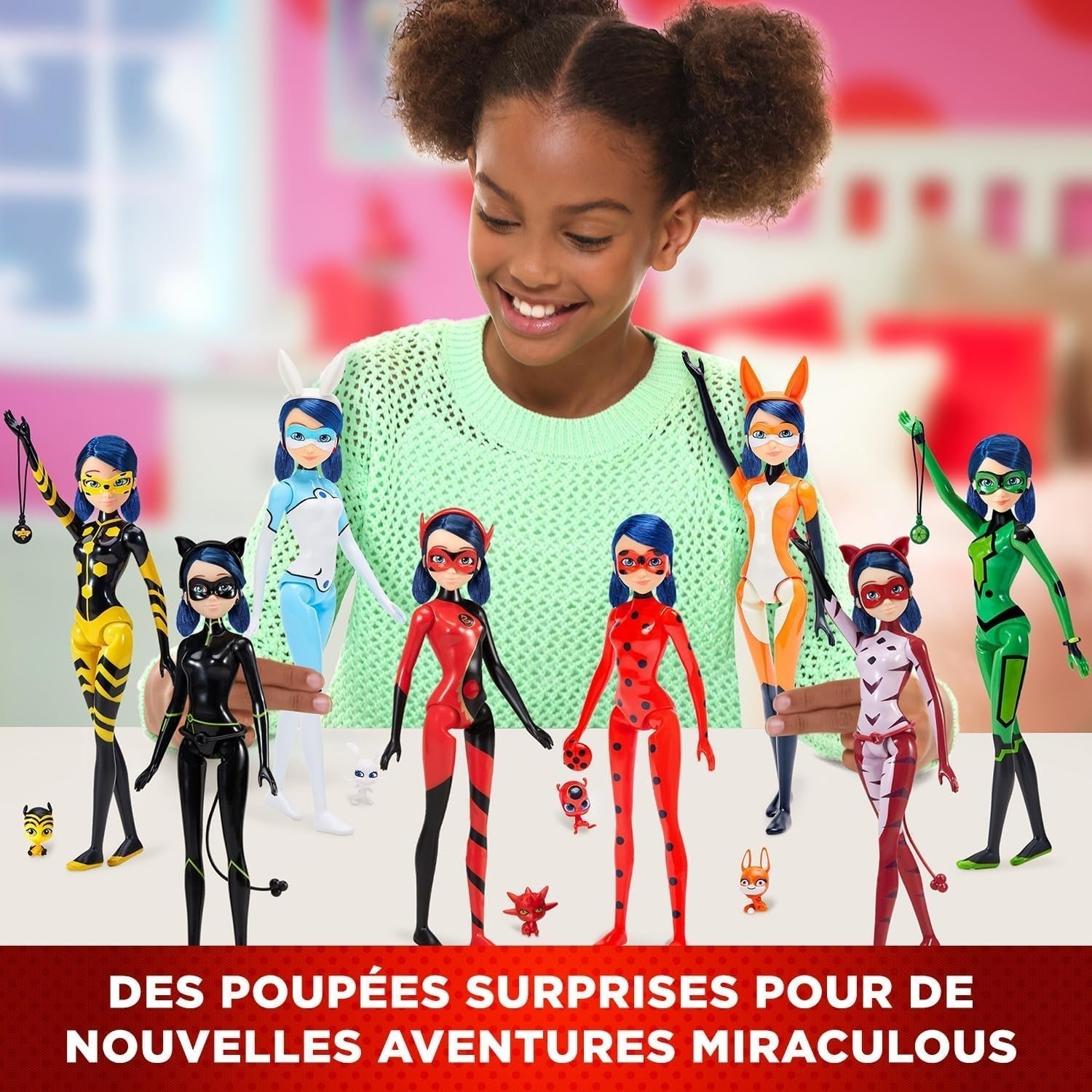 Bandai - Miraculous Ladybug - Poupée Marinette Changement de Couleur Surprise - Poupée Articulée Miraculous, 26 cm + 3 Surprises - Modèle Aléatoire - P50390 Dolls Naty Shop