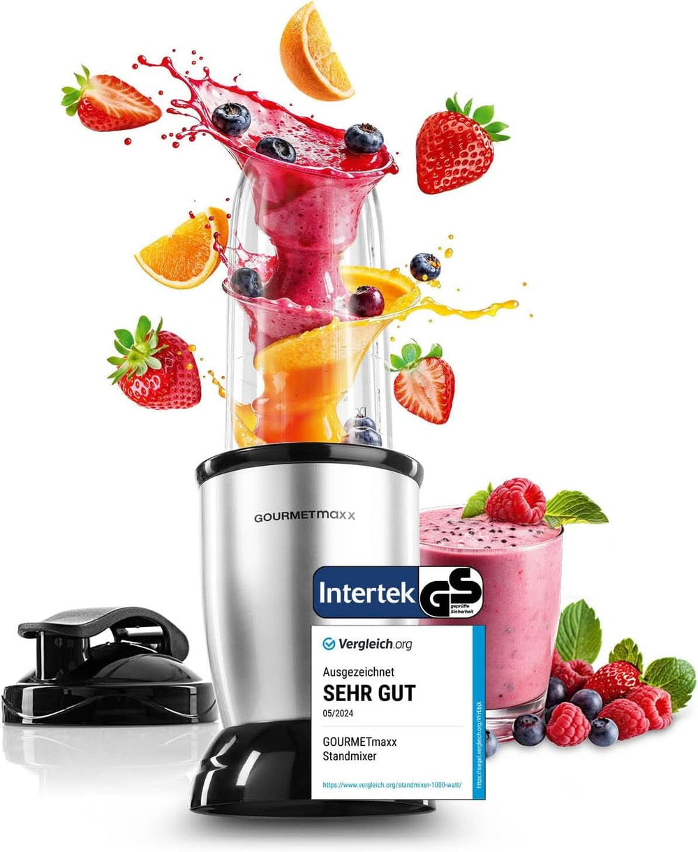 Gourmetmaxx Mr Magic Blender, Smoothie Maker avec pack d'accessoires Xxl Naty Shop