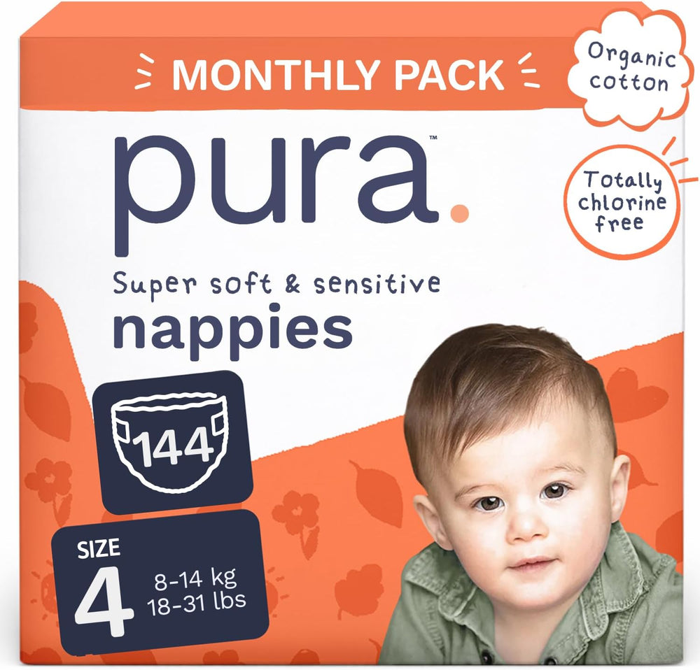 Couches Eco Baby - Taille 3 (4-9 kg), 1 paquet (26 couches), couches ultra douces pour peaux sensibles, coton biologique, protection contre les fuites jusqu'à 12 heures, nouveau guide des tailles