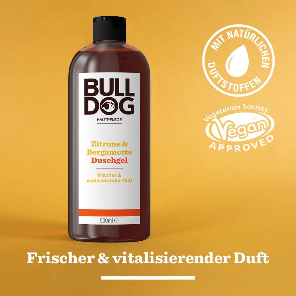 BULLDOG, Gel douche pour homme au citron et bergamote, 500 ml Douche et bain Naty Shop