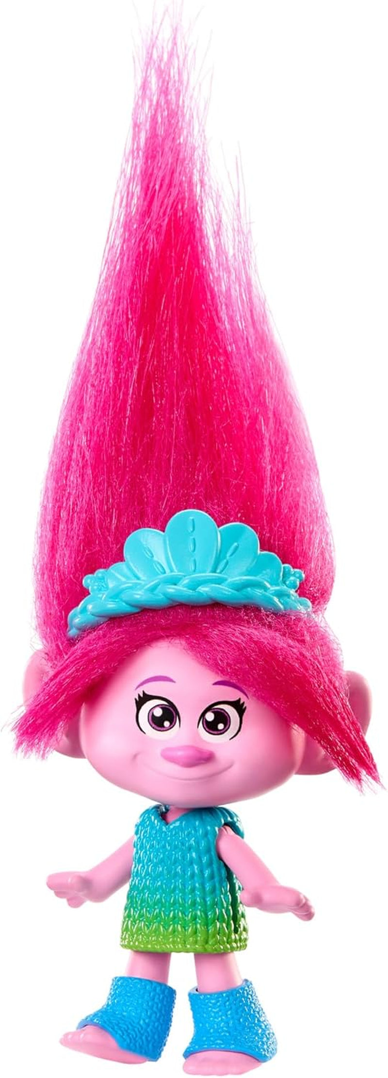 Mattel DREAMWORKS TROLLS Together Strong - Queen Poppy, Viva, Branch, Guy Diamond avec Tiny Diamond avec cheveux en peluche et 5 articulations, à partir de 3 ans, HNF07 Naty Shop Dolls Queen Poppy
