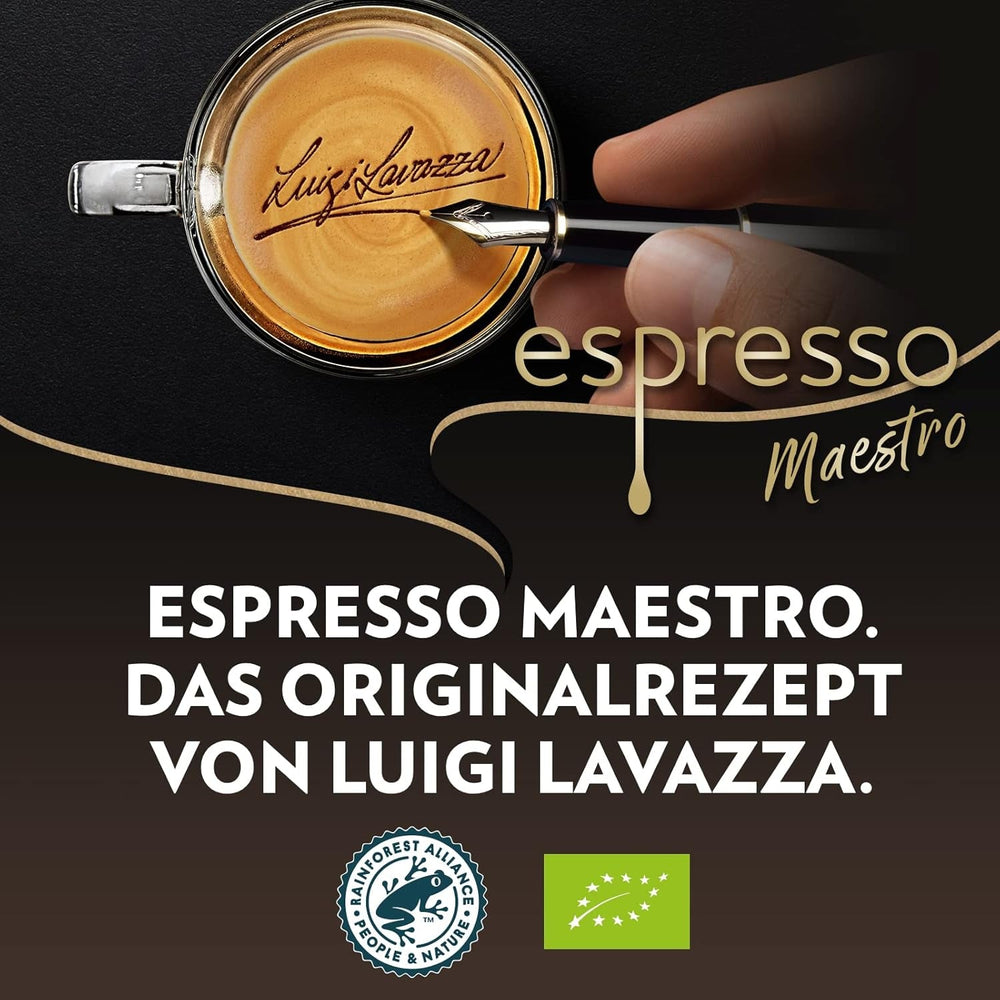 Lavazza Espresso, café en grains pour machines à expresso, saveur équilibrée et aromatique de fruits et de fleurs, café Arabica et Robusta 100% biologique Naty Shop