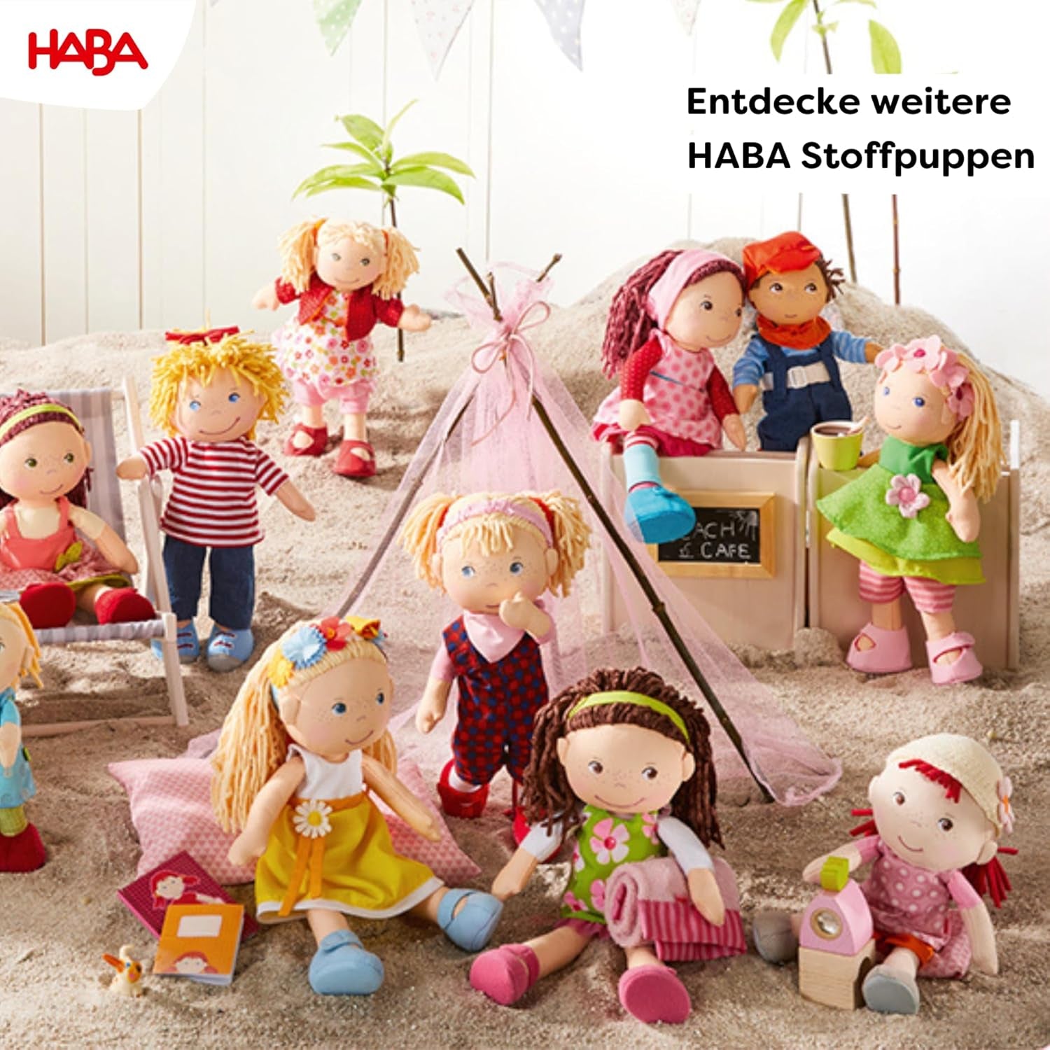 Poupée douce HABA Annelie - Poupée douce aux cheveux arrangés - Avec vêtements interchangeables - A partir de 18 mois - 30 cm - Lavable - 1302108001