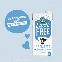 Arla LactoFREE Laktosefreie Haltbare Milch 3,5% Fett | 10x1L | même Milchgeschmack, weniger süß | riche en calcium et en vitamine B12