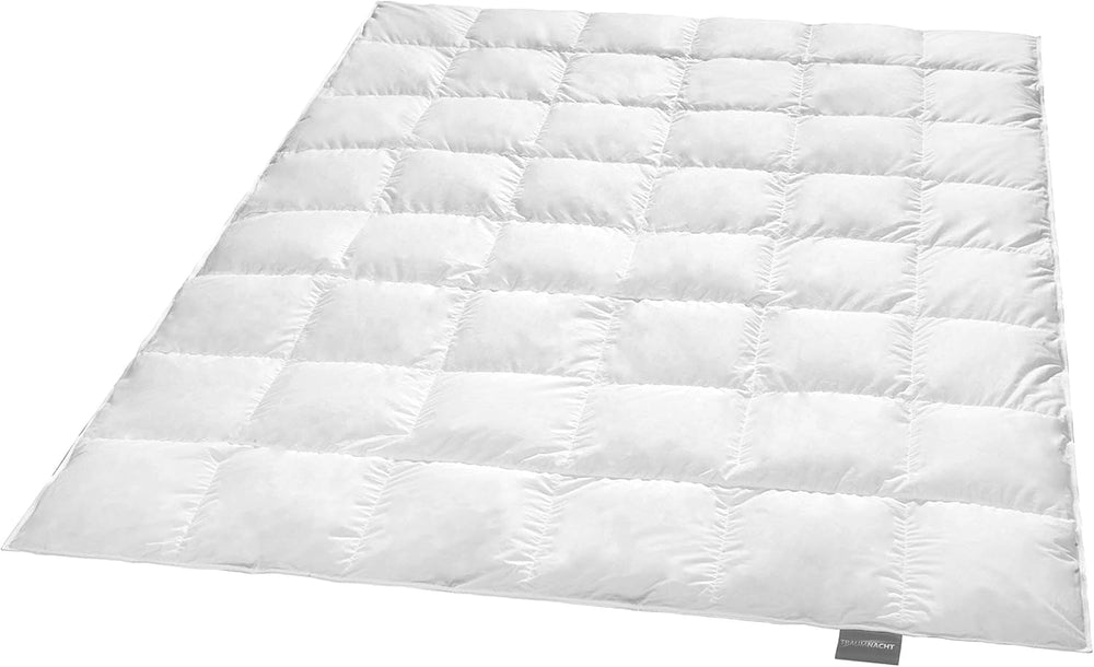 Traumnacht Basic Couette légère en duvet blanc neuf (60%) et plumes (40%), DIN EN 12934, 135 X 200 Cm, certifiée Down Pass et Oeko-Tex, produite selon la norme de qualité allemande Couettes et couettes Naty Shop 90 pour cent de duvet / 10 pour cent de plumes Couette moyenne pour toutes les saisons 220 X 240